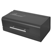 sturdy metal bread container desktop storage box
