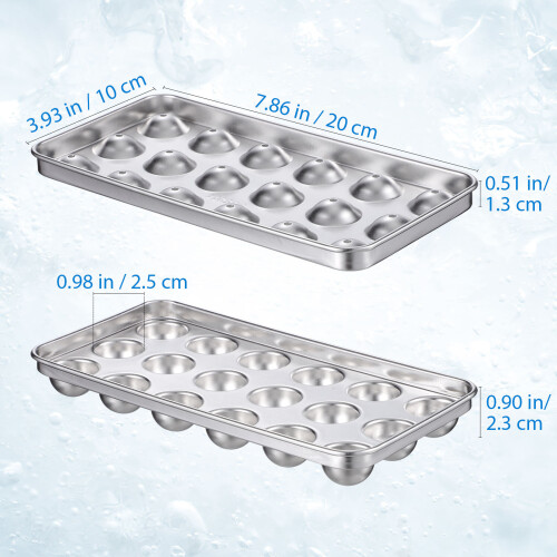 1Stk Robuste Edelstahl Eiswürfel Ballform Eisform Für Haushalt Silber 1