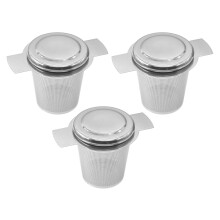 3Stk Edelstahl Teesieb Doppelgriff Teefilter Für Losen Tee Zuhause