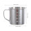 Becher Tasse Trinkgläser Edelstahl Silber 3