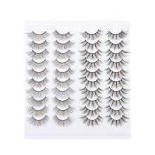 20Paare Schwarze Fiber Wimpern Realistisch Natürlich Für Mädchen