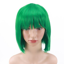 Damen Perücke Grün Kurzhaar Synthetikfaser Styling Haarteil