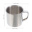 Becher Tasse Trinkgläser Edelstahl Silber 2