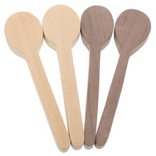 4Stk Holzlöffel Zum Schnitzen DIY Assorted Farben Für Eiskremlöffel