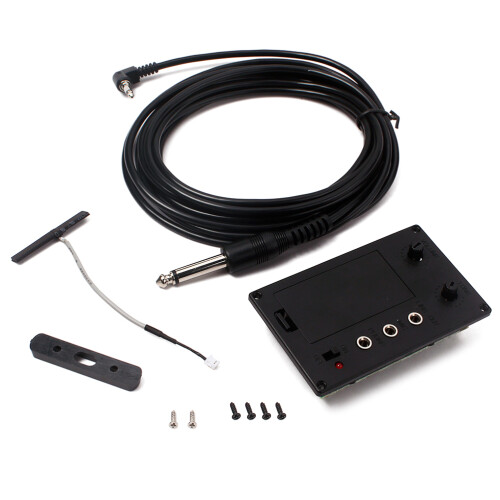 1Set Violin Pickup Eq Silent Mute Preamp Equalizer Schwarz Für 1