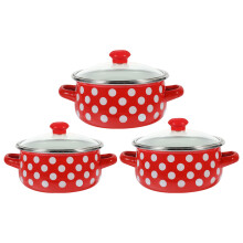 1 Set Emaille Topf Altmodische Kleine Pfanne