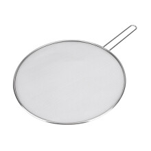 Edelstahl Rundes Frittierfilter Mit Griff Silber Für Küche