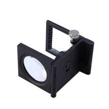 8X Vergrößerungsglas Dreifach Faltbar LED Schwarz Optisches Glas
