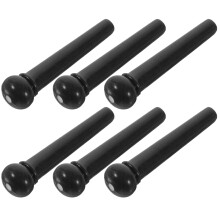 6Stk Schwarze ABS Gitarren Steg Pins Für Akustikgitarre Zubehör
