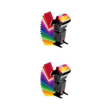 2Set Farbfilter Gel Kartenset Leichtbunt Für Kamera Blitzlicht Effekt