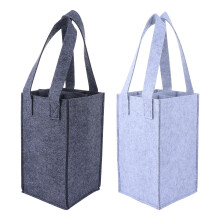 2Stk Filz Weinflaschentaschen Tragbar Rotwein Halter Bunte Tragetasche