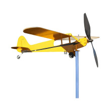 Gelbe Eisen Wetterfahne Flugzeug Design Robust Für Terrasse