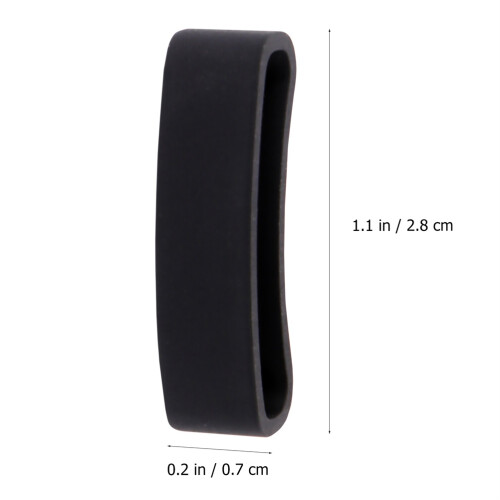6Stk Uhrband Ringe Gummi Ersatz Fastener Strap Loop Schwarz 1