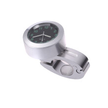 Mini Uhr Silber Handbar Mount Wasserdicht Digital