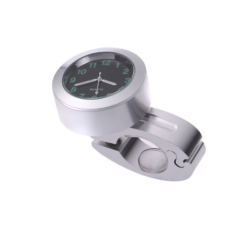 Mini Uhr Silber Handbar Mount Wasserdicht Digital