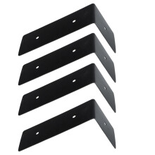 4Stk L-Winkel Regalhalter Aus Eisen Schwarz Mit Schrauben Für Zuhause
