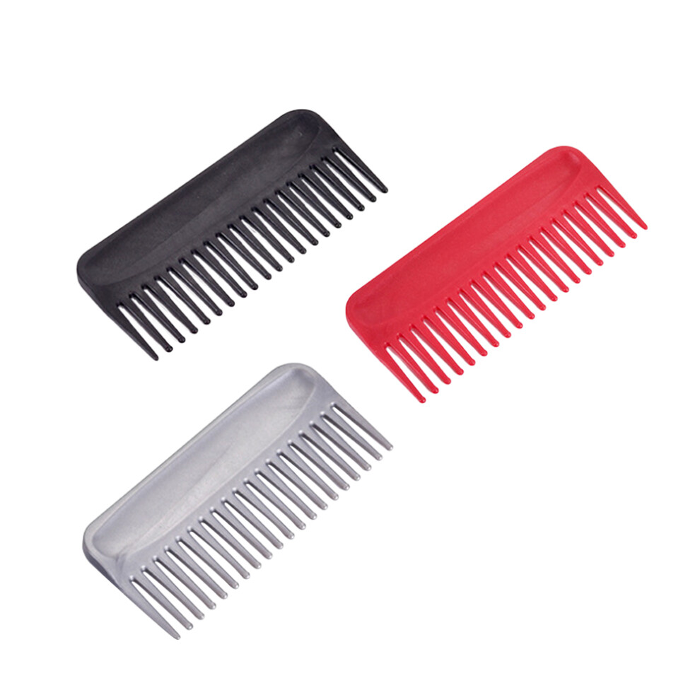 Iplusmile Unisex Grey 3Pcs Durable Plastic Hairdressing Combs For Styling Assorted Color Set