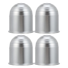 4Stk Abschleppkupplung Schutzkappen Silber Nylon Mit Sicherungsring