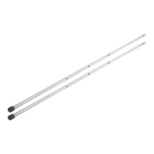 2Stk Metall Fußballtisch Bedienungsstange Silber Robust Elegant