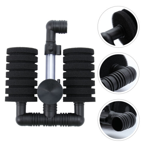 Aquarium Fish Tank Biochemical Sponge Filter (Black)