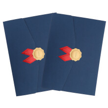 2Stk Karton Dokumentenhüllen Blau Für Zertifikate Und Wichtige Papiere
