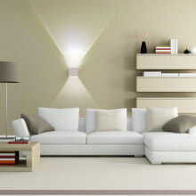 quadratische led-wandleuchte für wohn- und schlafzimmer, weiß