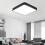 Schwarze PVC Deckenlampe Modern Stil LED Wohnzimmerlampe 6