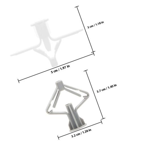 1Set Selbstbohrende Wanddübel ABS Nylon Trockenbau Silber 1