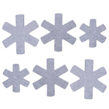 1 Set Topf Und Pfannenschoner Grau 12 Stk Antihaft 38 Cm 35 Cm 26 Cm