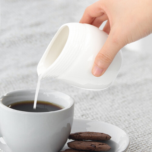 Milchtopf Soßenboot Milchvorratsbehälter Keramik Kaffeeweiß 2