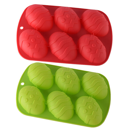 2Stk Bunte Silikonform Eier Backmold Ostern Küchen Gadget 1