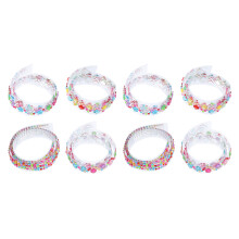 8 Rollen Strassband Acrylband Rolle Punkt