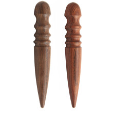 2Stk Leder Burnisher Aus Holz Mit Poliertem Kopf Für DIY Lederpflege