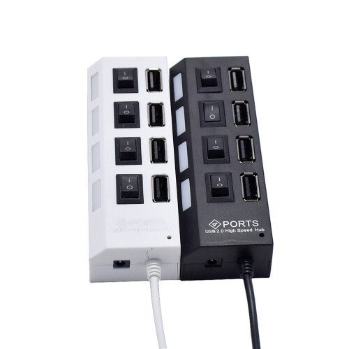 4 Usb-Hub Adapter Usb-Anschluss Usb-Geräteanschluss Weiß 1