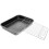 1Set Edelstahl Backblech Mit Rost Multifunktionales Backzubehör Silber 8