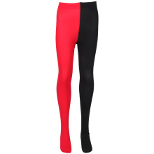 Damen Strumpfhose Rot Schwarz + Rot Medium