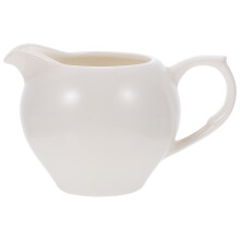1Stk Keramik Milchbecher Weiß Mit Henkel, Langlebig Für Küche Und Café