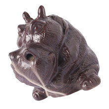 Coffee Ceramic Backflow Incense Burner Hippopotamus Desktop Decor