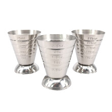 3Stk Silberne Messbecher Edelstahl Jigger Bar Für Cocktailmix Küche