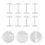 Rockery Splash Guards White Plastic 8pcs 3.5x2.6in 2