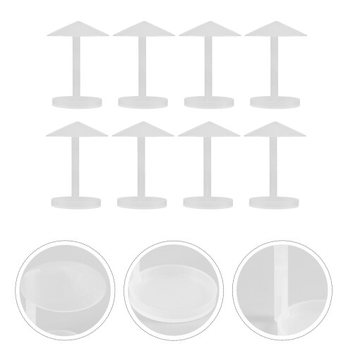 Rockery Splash Guards White Plastic 8pcs 3.5x2.6in 1