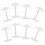 Rockery Splash Guards White Plastic 8pcs 3.5x2.6in 10
