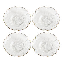 4Pcs Glass Cup Coasters Anti-Skid Japanese Style Teacup Mats Assorted