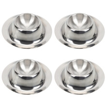 4Stk Metall Eierbecher Haushalt Eierhalter Multifunktion Silber
