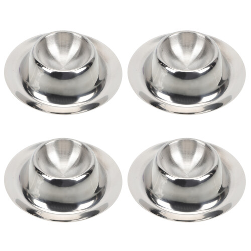 4Stk Metall Eierbecher Haushalt Eierhalter Multifunktion Silber
