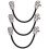 3Stk Professionelle Gitarren Patchkabel Silber Effektkabel Metall PVC 1