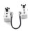 3Stk Professionelle Gitarren Patchkabel Silber Effektkabel Metall PVC 9