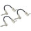 3Stk Professionelle Gitarren Patchkabel Silber Effektkabel Metall PVC 7