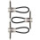 3Stk Professionelle Gitarren Patchkabel Silber Effektkabel Metall PVC 5