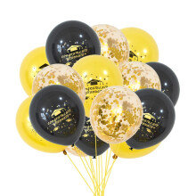 15Stk Bunte Latexballons Abschluss Deko Für Feiern Und Zeremonien
